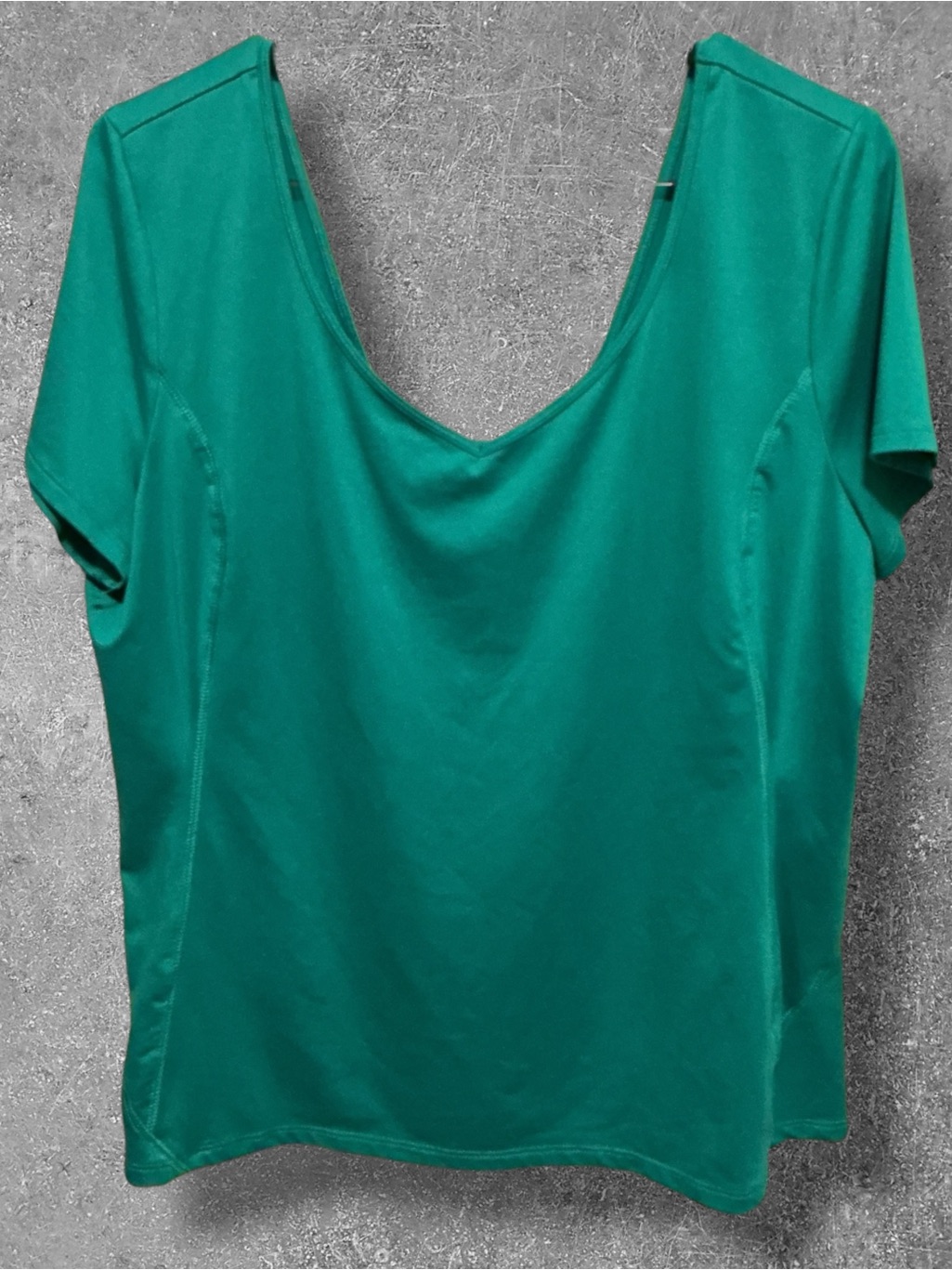 Mta Sports Kelly Green V Neck Top